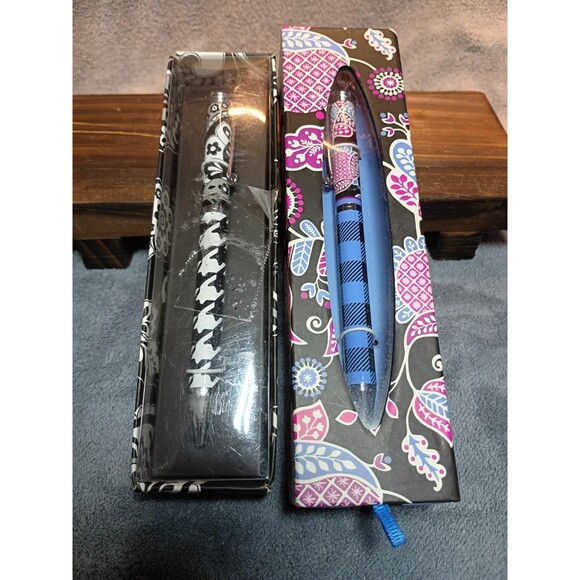 Vera Bradley Other - Vera Bradley Ballpoint Pens Lot of 2 Alpine Floral Midnight Paisley Boxed